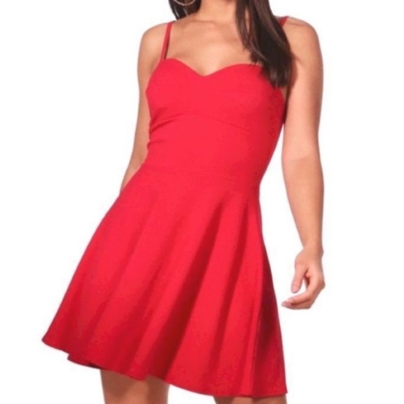 Talula Dresses Talula Aritiza Hot Pink Lipinski Fit Flare Skater